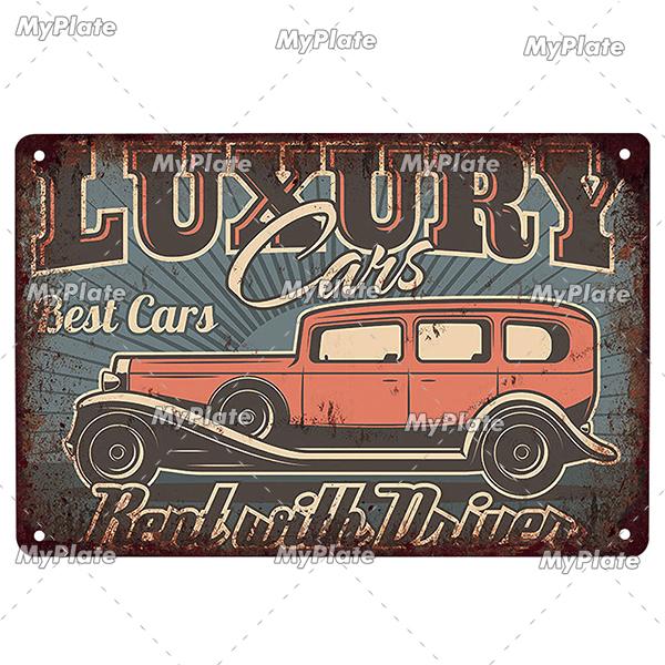 Garage Metallskylt Metallaffisch Plåtskylt Plack Metall Vintage Väggdekor för Bar Pub Motorcykelklubb Man Cave Tool Regler Affisch