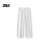 Semir Senrou Women's Summer Cool Frayed Wide-Leg Cropped Jeans