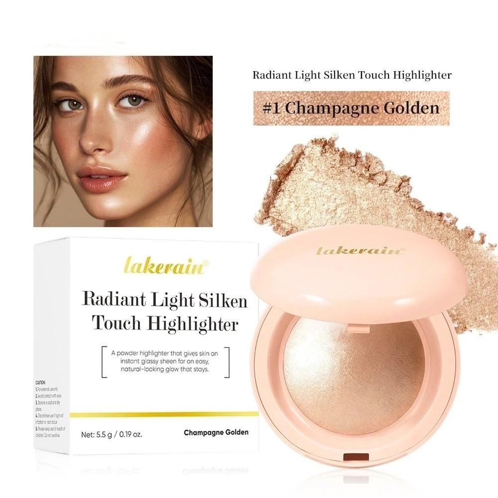 Long Lasting Face Highlighter Powder Glitter Instant Silky Skin Glow Contouring Palette Waterproof Baked Shimmer