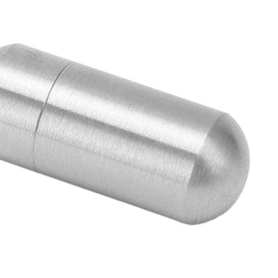 Portable Medicine Bottle Stainless Steel Waterproof Small Capsule Case Storage Container with Keychain