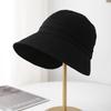 Folded Face Small Bucket Hat Women's Spring and Summer Versatile Sunshade Cap Casual Travel Plain Face Cover Basin Hat