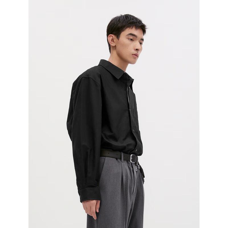 GXG Men's 2024 Two-Tone Basic Lapel Long-Sleeve Shirt