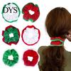 Velvet Hair Scrunchies for Christmas Scrunchies, Soft Elastic Ties Women Girls, Lightweight Cute Gifts Friends Contrast Color Ponytail Holder