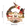 Weihnachtsrebenkranz, Girlande, Weihnachtsmann, Schneemann, Bär, Elch, hängende Ornamente für Weihnachtsbaum, Tür, Wanddekoration