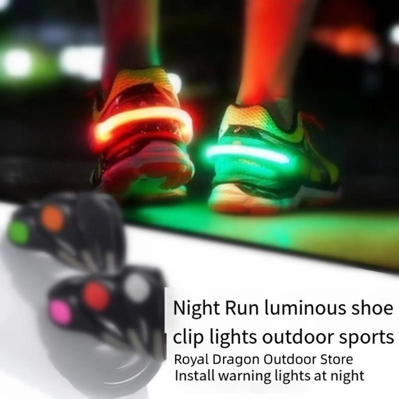 LED Luminous Shoe Clip Light Outdoor Running Cycling Bicycle RGB Novelty Lighting Safety Night Warn Lamp Glowing