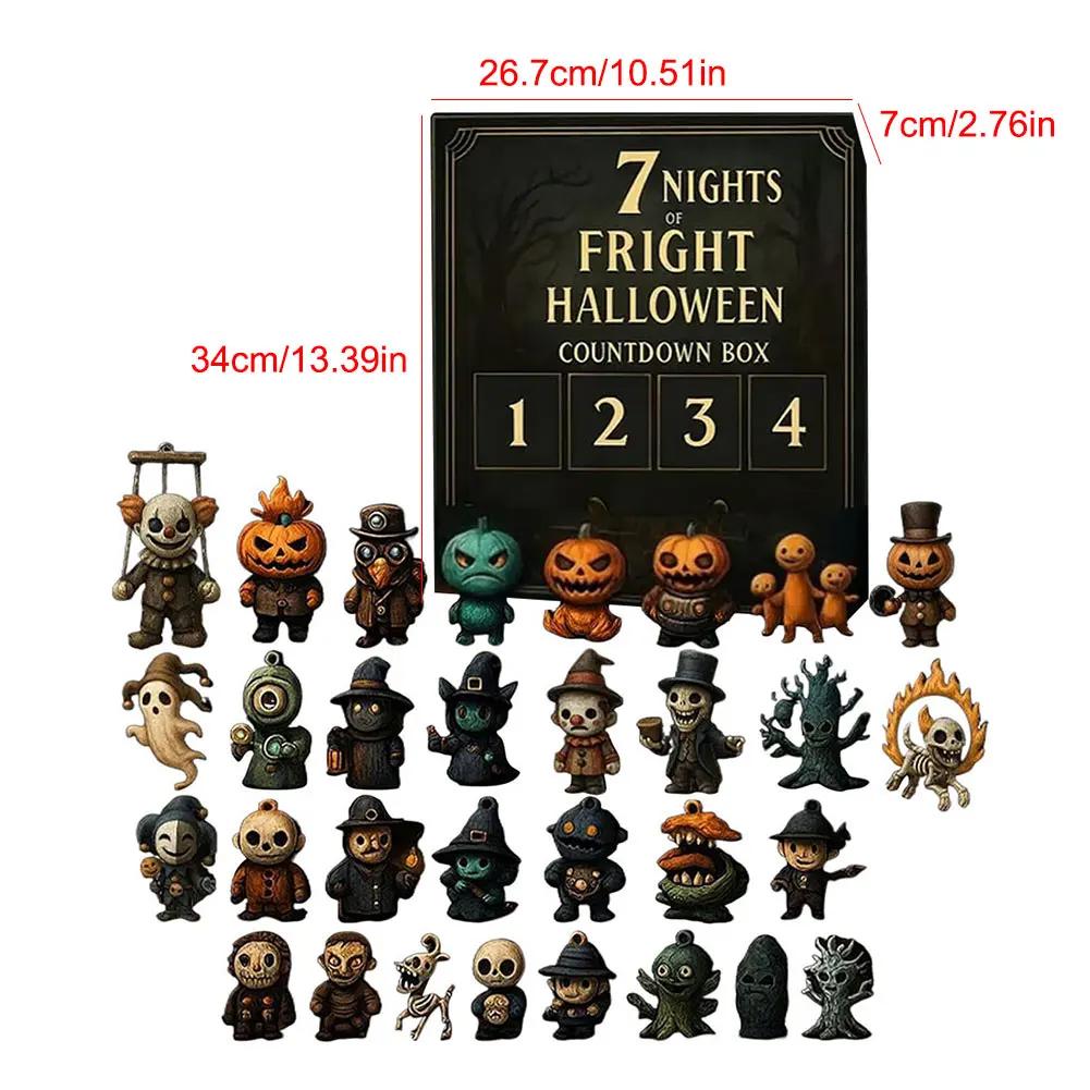

New Halloween Advent Calendar 31-day Halloween Countdown Calendar With Collectible Eerie Figurines Surprise Box Halloween Gifts