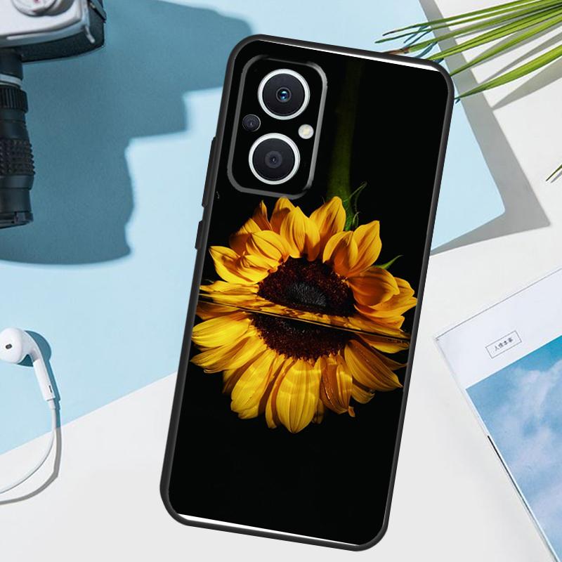Sunny Sunflower Cover For OPPO Reno 8 7 Lite 10 11 12 13 14 Pro 11F 12F 13F 14F OPPO Find X8 X5 X9 Pro Case