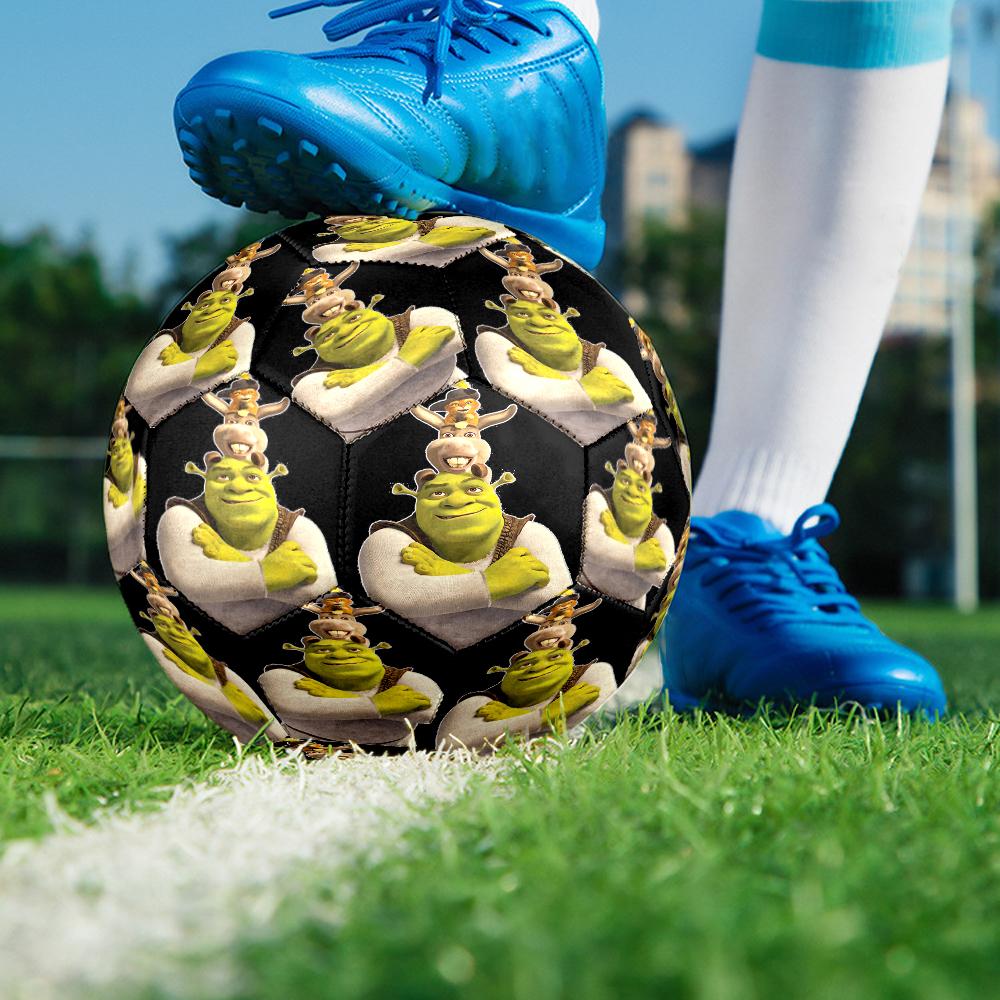 Shrek Theme Size 5 Soccer Ball, Suitable for Both Indoor and Outdoor Matches, a Gift Suitable for Everyone.