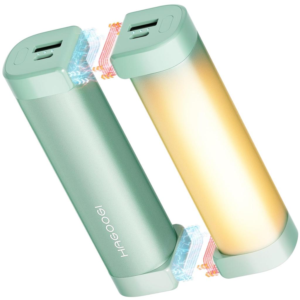 HAGOOGI Rechargeable Hand Full Rapid 3 Temperature Portable Large 14 Hours of Continuous Fast Perfect for Business and School Warmer, 360° Heating,