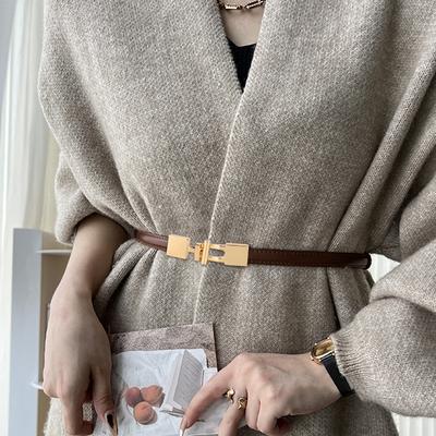 Leather Thin Belt Women With Skirt Simple Belt Women Waist Belt Women