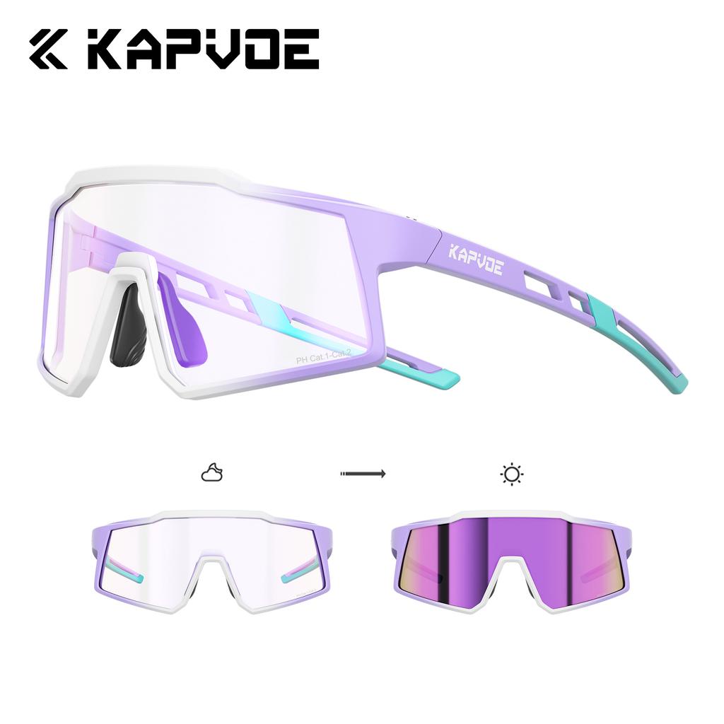 Kapvoe Kids Sports Sunglasses Photochromic Cycling Glasses Hiking Eyewear for Boys Girls Outdoor Baseball Goggles UV400 Running 7