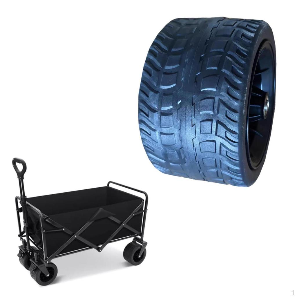 PVC Solid Wheel for Garden Utility Carts Repair Parts Heavy Duty Multifunctional Muddy Terrain