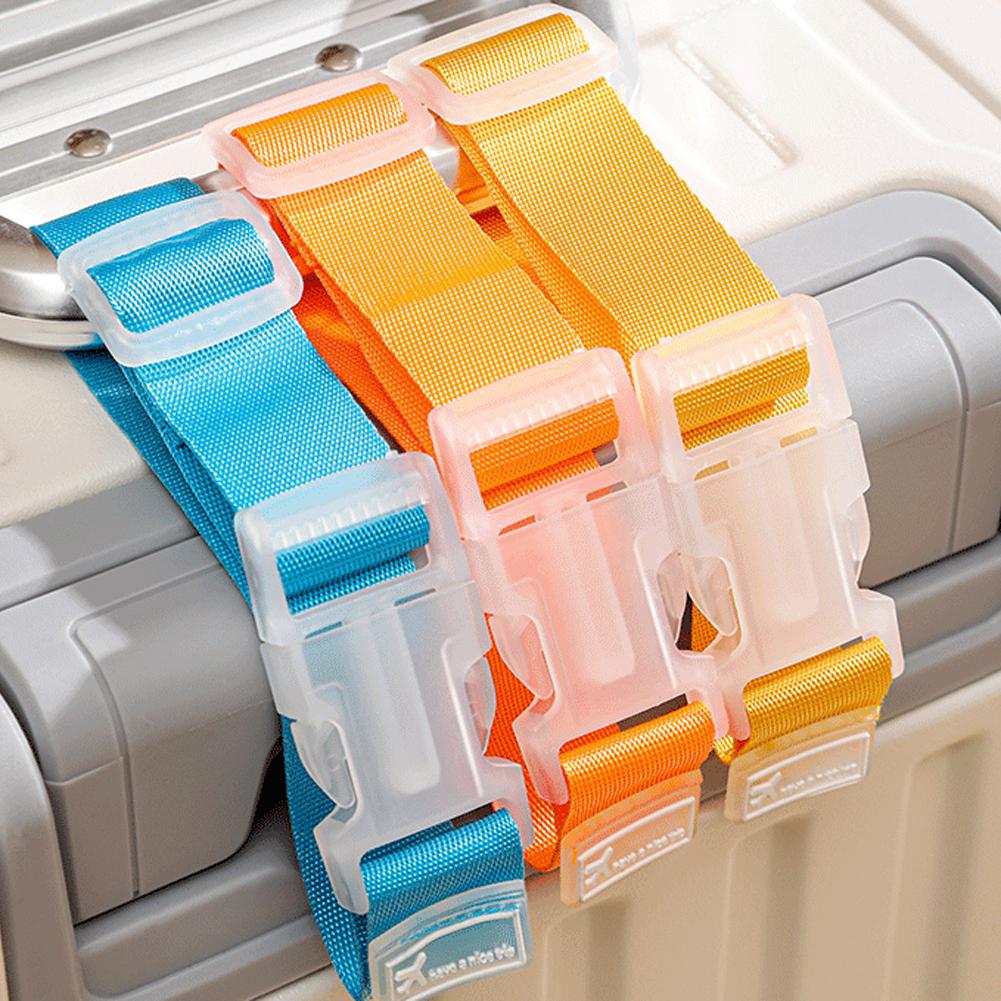 Colorful Luggage Straps For Suitcases Adjustable Suitcases Belts To Carry Bags Lock Buckle Travel Accessory 2024 Trend