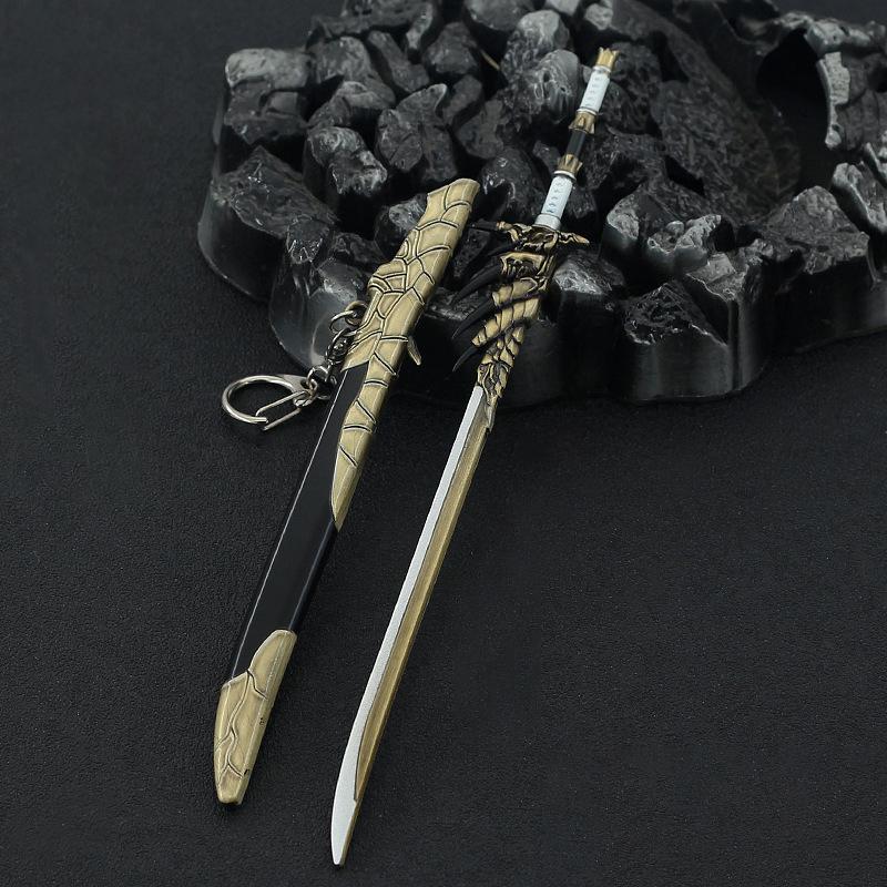 Monster Fantasy Drachenschwert Modell Spielzeug 22cm 8.66inch Zinklegierung Metall Nicht Scharf mit Ausziehbarem Sammler Display Jäger