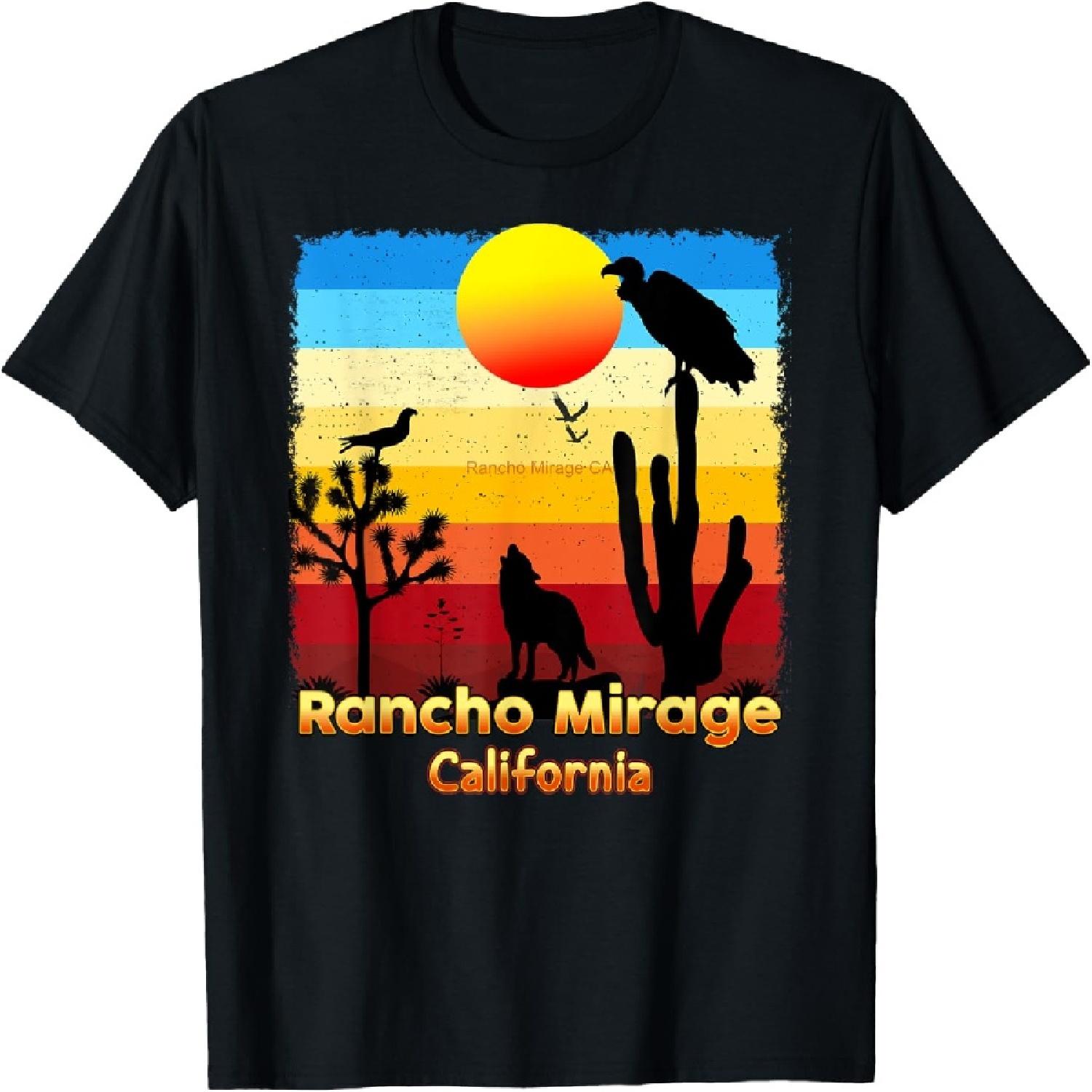 Rancho Mirage California Coyote Sunset CA Desert T-Shirt S