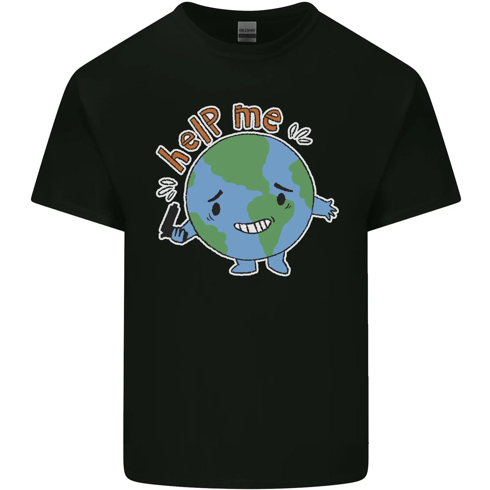 Environment Help Me Climate Change Kids T-Shirt Childrens M