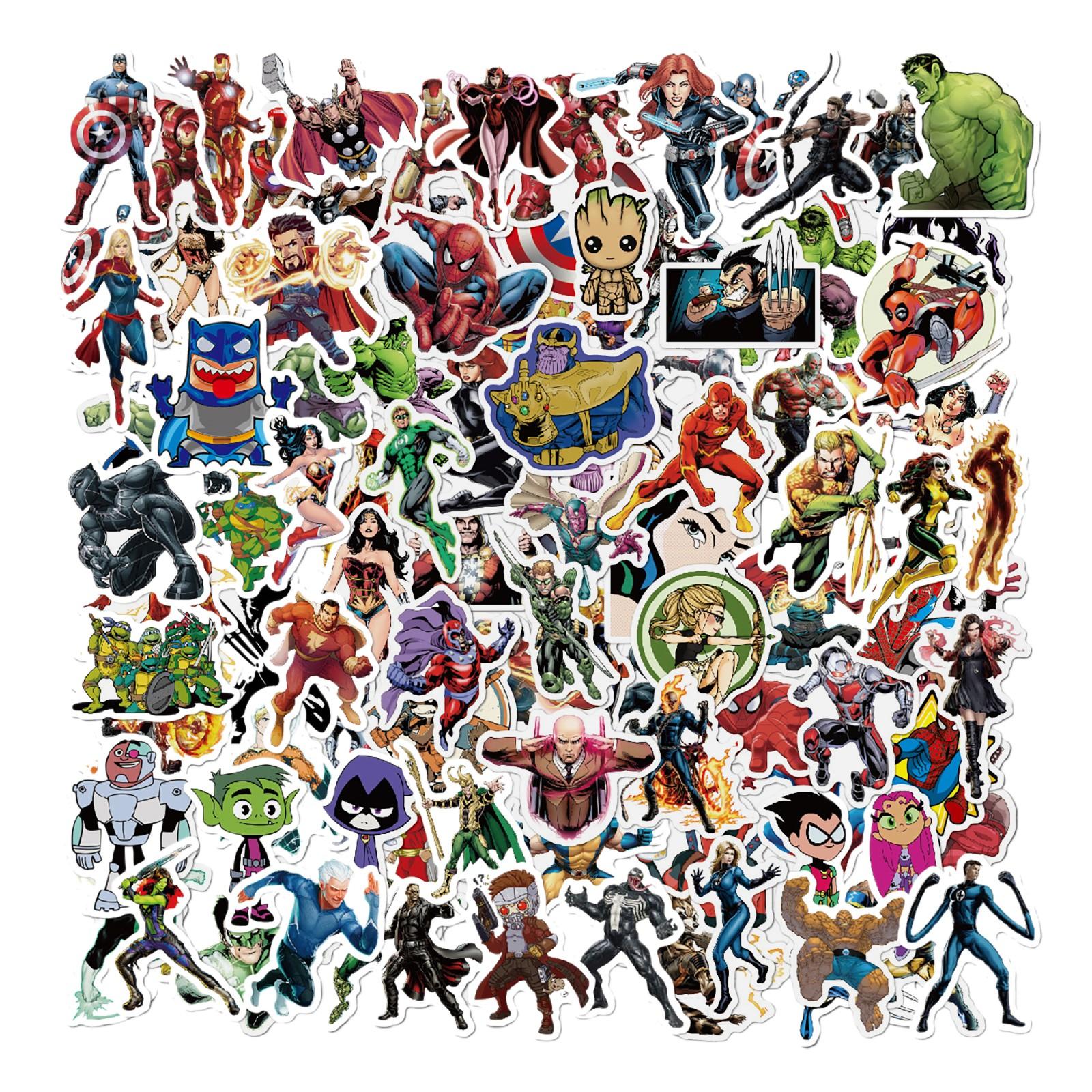 

104pcs Cartoon Movie Character Stickers Diy Suitcase Refrigerator Mobile Phone Pad Guitar Computer Water Cup Stickers One Size