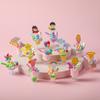 Kids' DIY Ice Cream Cup Craft Kit - Colorful Dessert Simulation & Educational Toy