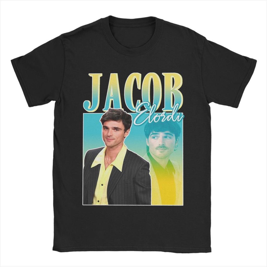 Unisex TShirts Jacob Elordi Y2K Vintage Funny Cotton Tee Shirt Short Sleeve T Shirts Round Neck Clothes Printing
