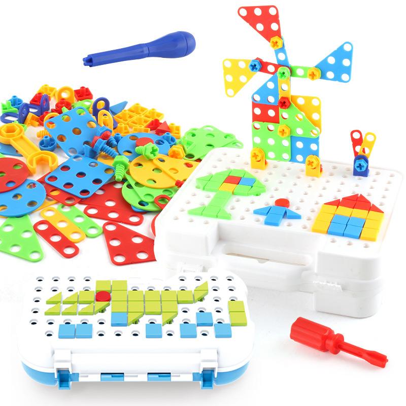 Children'S Screw Toys, Variable Nuts Building Block Disassembly And Assembly Creative Diy Science And Education Toolbox Set