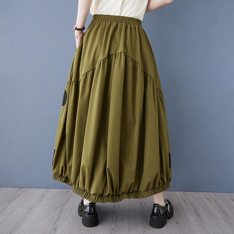 Polka Dot plus größe Hohe taille vintage Frühling Sommer beiläufige lose lange für frau röcke frauen rock