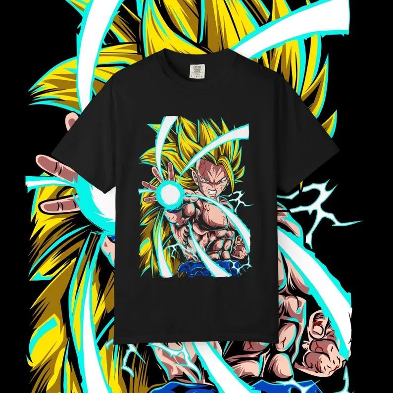 

2026 New Fashion Dragon Ball Men s Soft Breathable T-shirt Anime Tee Boy s Hip-hop Short Sleeves Brand Y2k Parent-child Outfi... S разноцветный