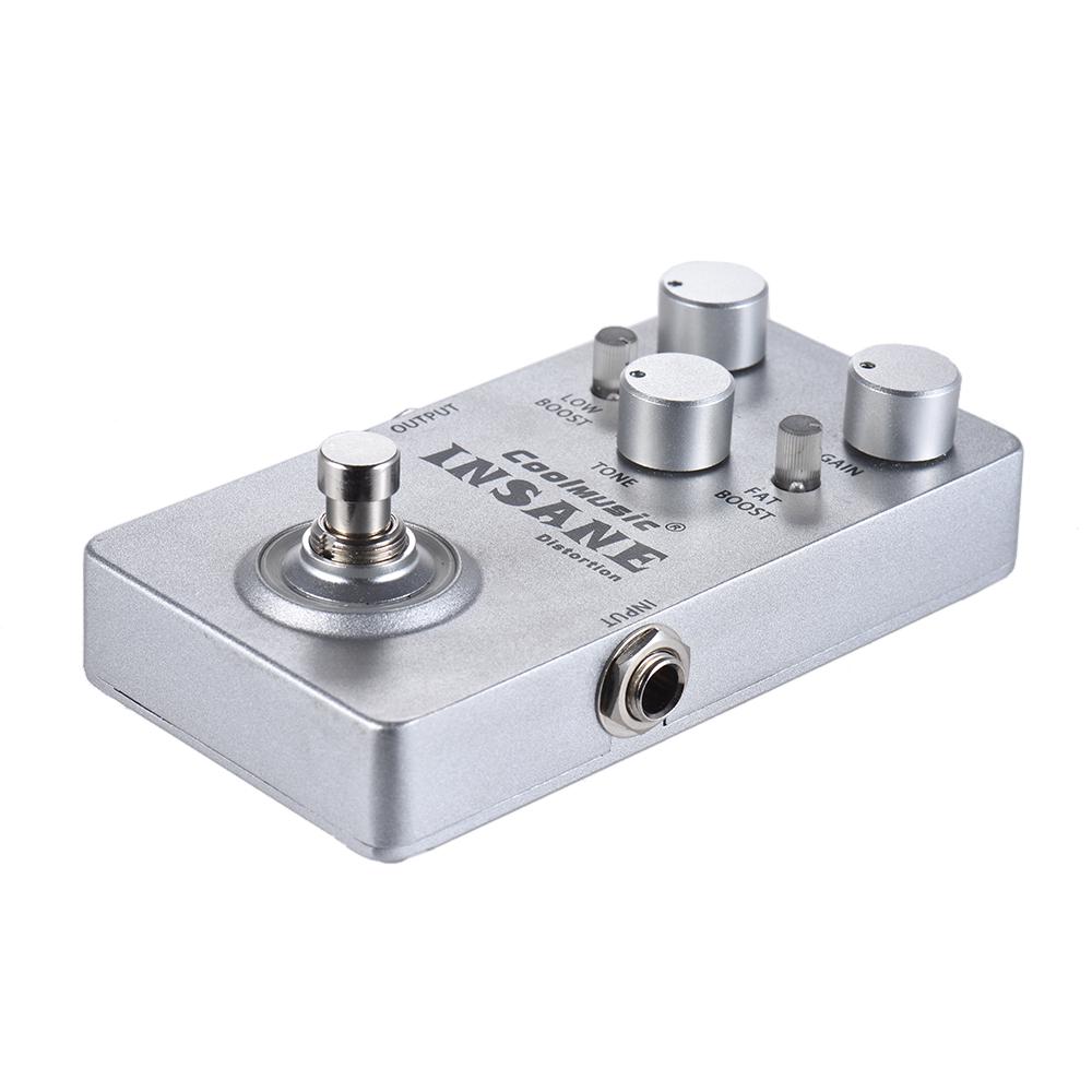Coolmusic E-Gitarren Distortion Effektpedal True Bypass Vollmetallgehäuse