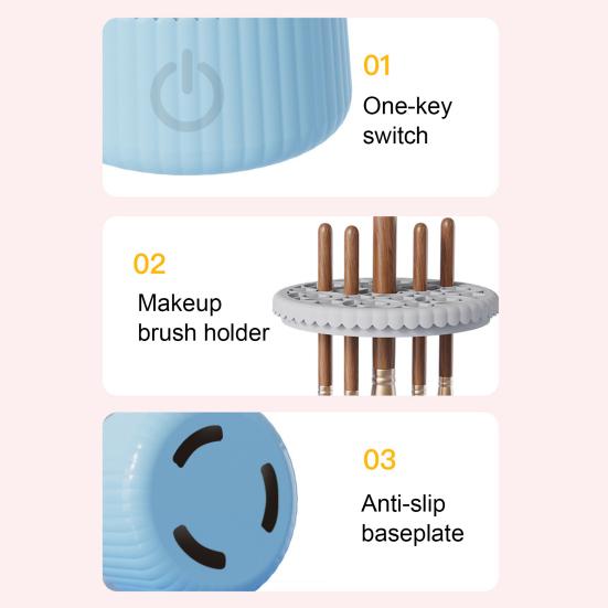 Elektryczny Czyścik do Pędzli do Makijażu USB Automatyczna Maszyna do Czyszczenia Pędzli Kosmetycznych Wielofunkcyjny Do Wszystkich Rozmiarów Pędzli do Makijażu Narzędzia do Mycia