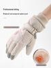 Women's Ski Gloves 2025: Velvet-Lined, Warm, Touchscreen Electric Bike Gloves for Autumn/Winter.