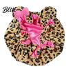 Soft Plush Sleep Hat Leopard Print Sleeping Bowknot 3D Cat Ear Decor Adjustable No Satin Cap Frizz Fit Double Layer Lined Hair Protection Bonnet