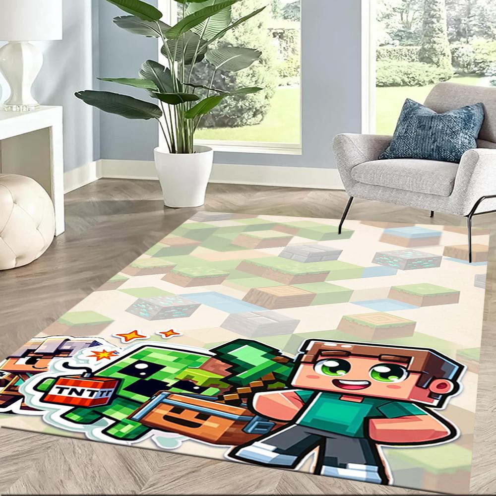 Minecraft 68 Area Rug Suitable for Outdoor Playrooms Study room Foyer Antislip Carpet Decorate Offices Luxury Gift for Birthday, Christmas, Wedding