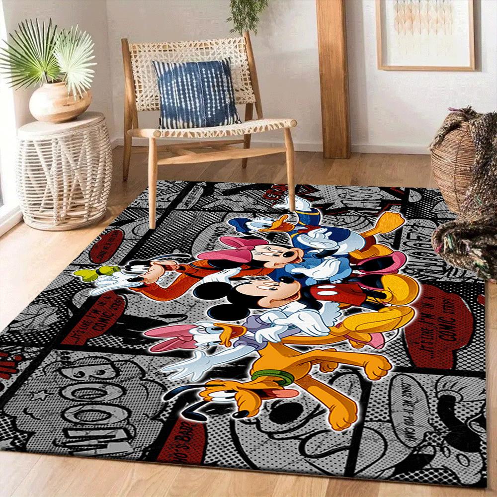 1pc Mickey-Mouse-and-Minnie-(20)_01 Carpet Area Rug, Bedroom, and Playroom Durable, Stain-Resistant, and Easy To Clean, Living Room