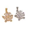 Double-Layer Floral T-Square Rhinestone Zircon Button Copper-Plated Fragrance Coat Headwear Accessory