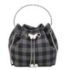 Korean niche design simple and fashionable portable small bag women's 2025 summer new crossbody plaid bucket bag tide