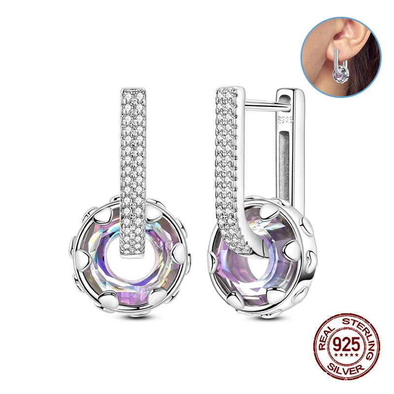 Damen Kupfer Ohrringe Rosa Liebe Sterne Muschel Süße Blume Süß Romantisch Date Party Hochzeit Exquisiter Schmuck Geschenke