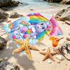 Custom Name Personalized Care Bears Print Beach Towel, for Trip Camping Beach Party Home Decor, Birthday Gift for Family & Friends