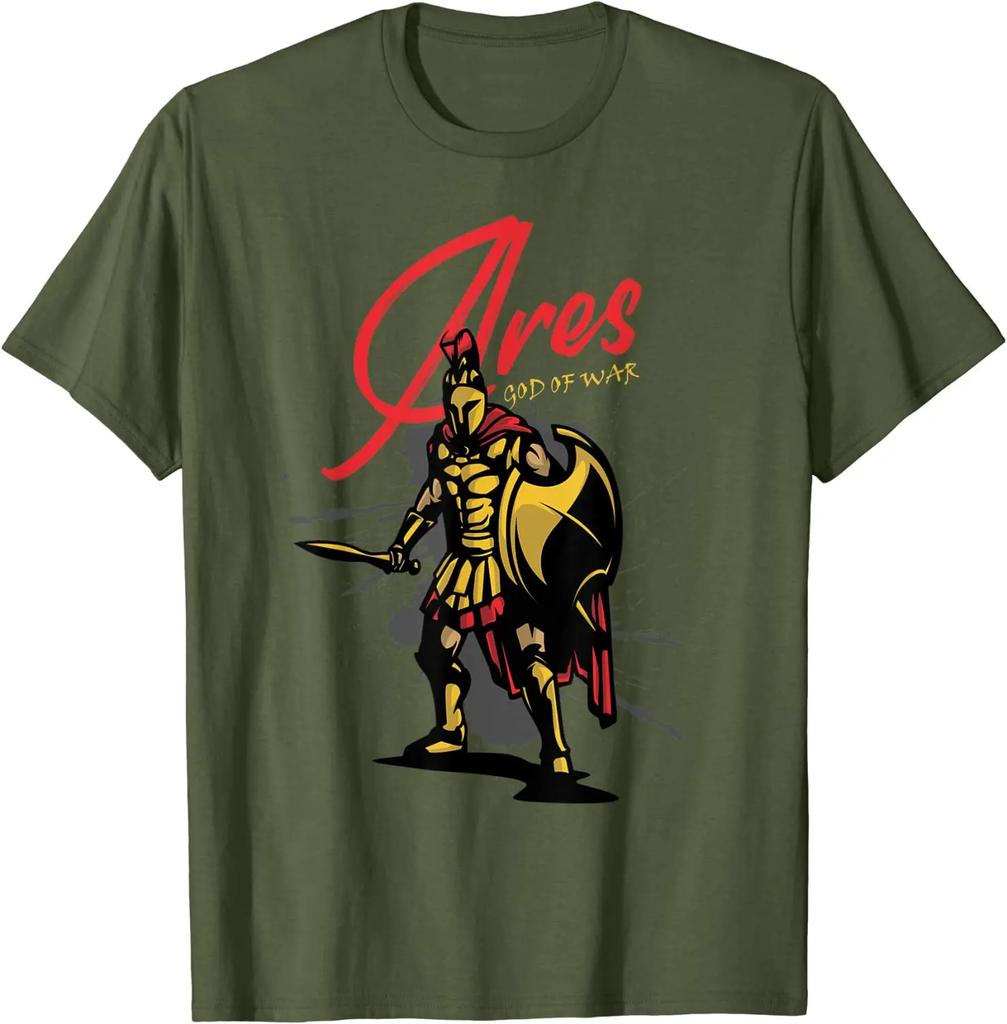 Ancient Greek Mythology God of War Ares TShirt Short Sleeve Casual 100 Cotton ONeck Summer Mens Tshirt Size S3XL