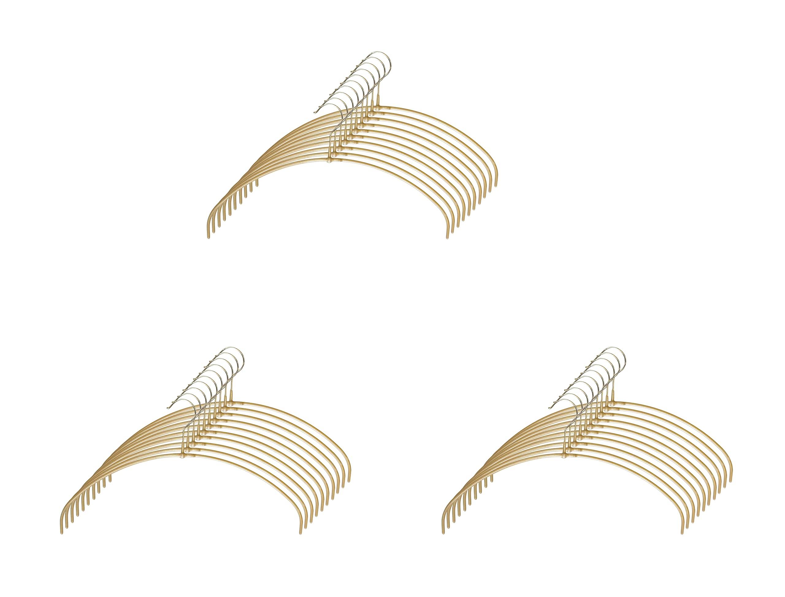 

MAWA x seiei Original Laundry seiei Original MAWA Hangers with Stainless Steel Slim Ideal for Laundry [MAWA Hangers, Round, Gold, 30-Piece Set, золотой