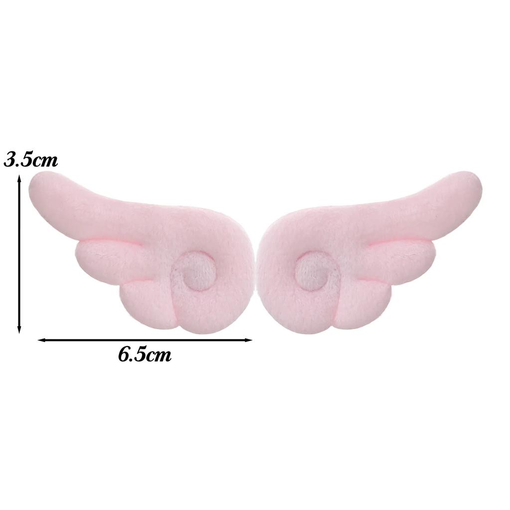 8/2pcs Ins Double-sided Angel Wing Broochs High-value Hair Clips DIY Plush Wings White Blue DIY Material
