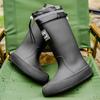 New fashion high tube thick-soled rain boots women's outer wear bundle non-slip water shoes warm rain shoes waterproof glue shoes fashion