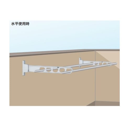 Kawaguchi Giken Hosclean HD-35-DB Dark Bronze Clothes Drying Rack for Waist Walls, 350mm (1 piece)