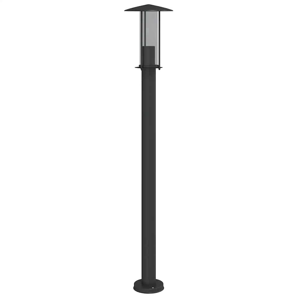 Vidaxl Garden Post Lamp, Black, 100 Cm, Stainless Steel