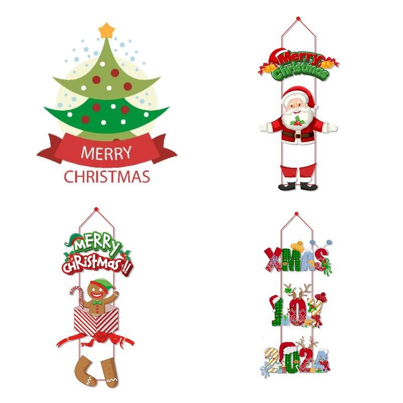 Christmas Door Hangings Set Of 3pcs In Different Styles Perfect For Merry Christmas