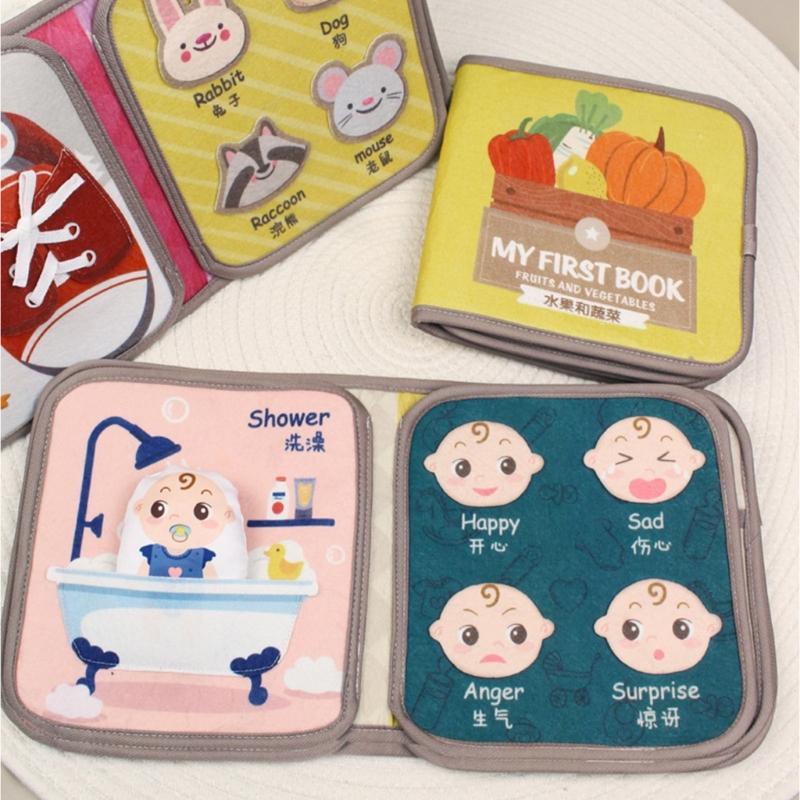 Soft Cloth Books for Toddlers Early Education Supplies Touch and Feel Books for Early Children Development