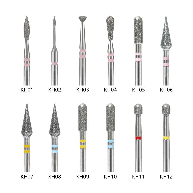Diamond Nail Drill Bits Durable Material Multiple Uses For Home Diy Nail Art Cuticle Clean Gel Removing