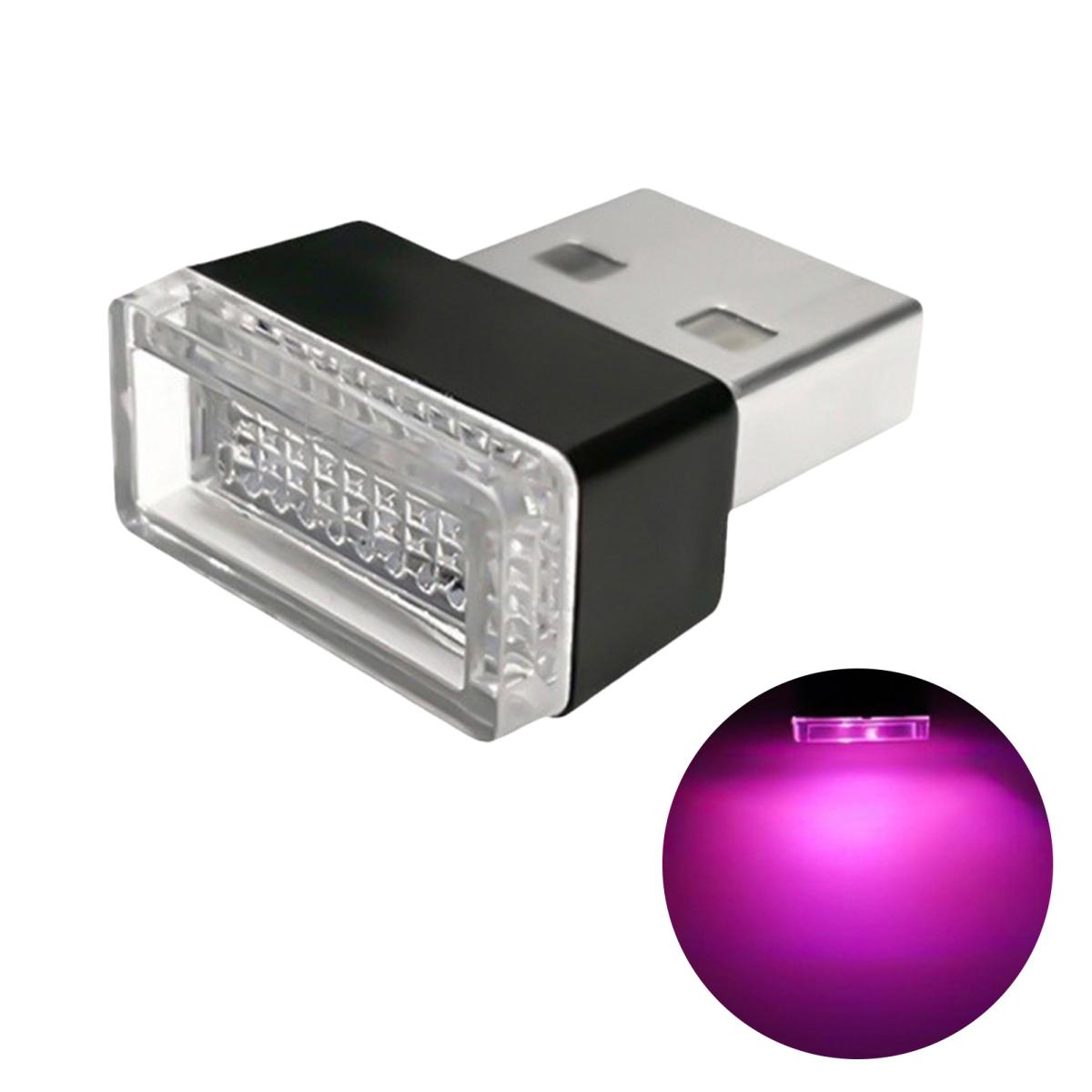 

Yousheng Car Atmosphere Lights USB LED Ambient Lighting Plug-in USB Decor Night Light Universal Auto Interior Accessories фиолетовый/розовый