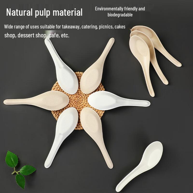 Disposable Chinese Style Paper Pulp Spoons