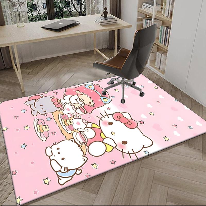 Pink Kitty Birthday Party  Carpet, Kitchen Rugs, Yoga Mat, Non-Slip Mats, Rug for Bathroom, Living Room bedroom, Camping Rugs Christmas Gift
