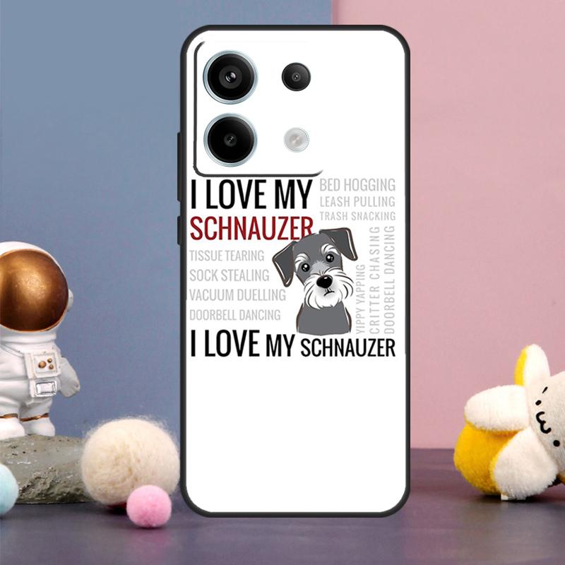 Cartoon Schnauzer Dog Case For Xiaomi Redmi Note 13 11 9 10 12 Pro Plus 12S 11S 10S 9S Redmi 12 10C 12C 13C Cover