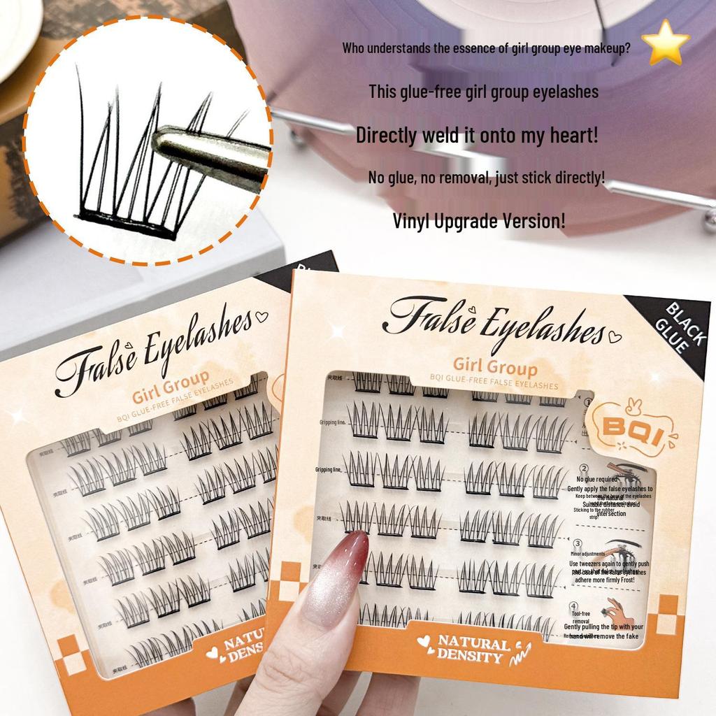 BQI Glue-Free Korean Idol Style Natural False Eyelashes